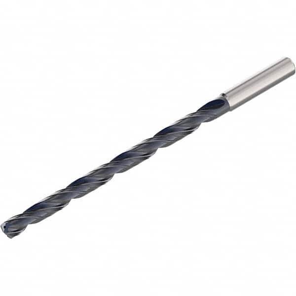 Seco - 4.5mm 140° 2-Flute Solid Carbide Extra Length Drill Bit - Industrial Tool & Supply