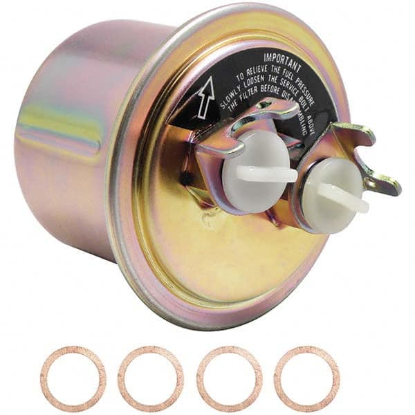Baldwin Filters - 3-7/8" OAL x 3-13/32" OD Automotive Fuel Filter - Industrial Tool & Supply