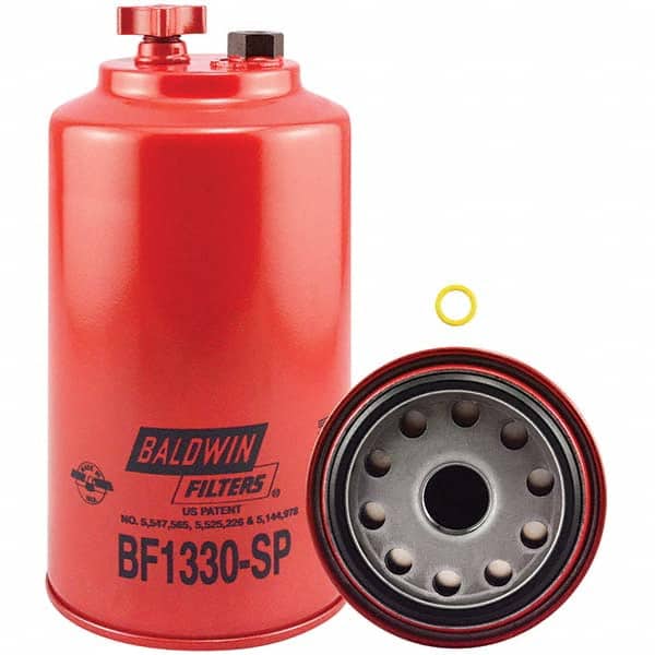 Baldwin Filters - 1 Thread 8-1/8" OAL x 4-9/32" OD Automotive Fuel/Water Separator Element - Industrial Tool & Supply