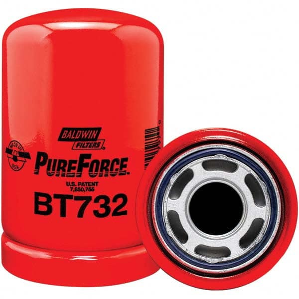 Baldwin Filters - 1-3/8 Thread 6-1/8" OAL x 3-3/4" OD Automotive Hydraulic Filter - Industrial Tool & Supply