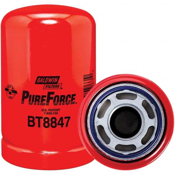Baldwin Filters - 1-3/8 Thread 6-1/8" OAL x 3-3/4" OD Automotive Hydraulic Filter - Industrial Tool & Supply
