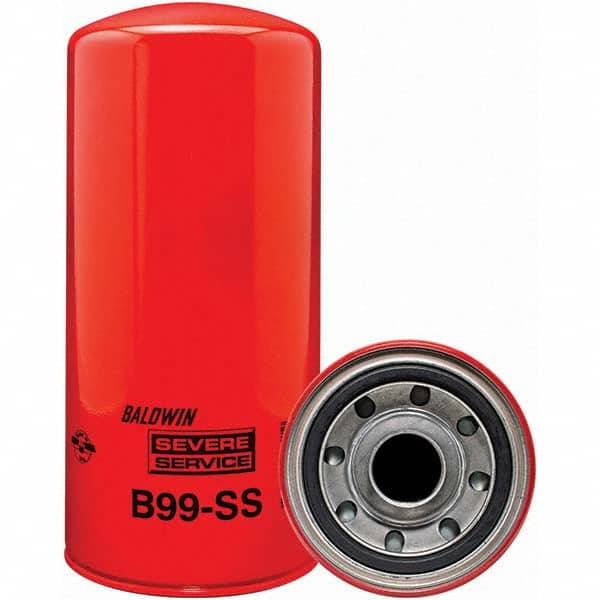 Baldwin Filters - 1-1/2 Thread 12-3/32" OAL x 5-3/8" OD Automotive Oil Filter - Industrial Tool & Supply