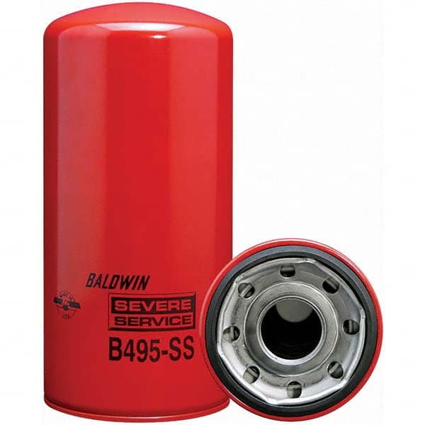 Baldwin Filters - 1-5/8 Thread 9-15/16" OAL x 4-21/32" OD Automotive Oil Filter - Industrial Tool & Supply