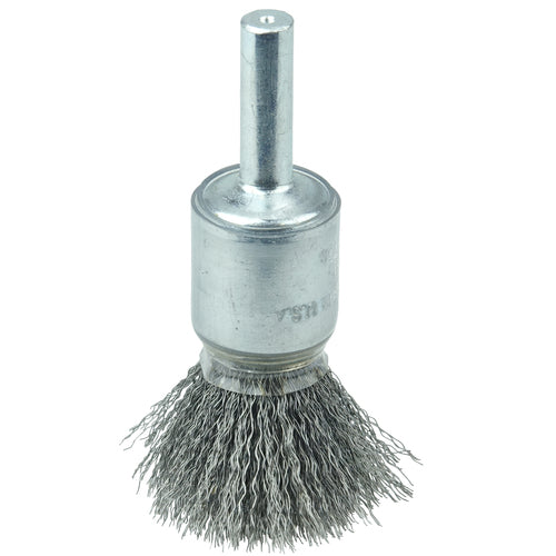 1/2″ Coated Cup Crimped Wire End Brush, .006″ Steel Fill - Industrial Tool & Supply