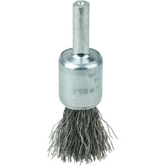 1/2″ Coated Cup Crimped Wire End Brush, .0104″ Steel Fill - Industrial Tool & Supply