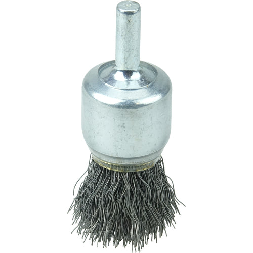 3/4″ Coated Cup Crimped Wire End Brush, .0104″ Steel Fill - Industrial Tool & Supply
