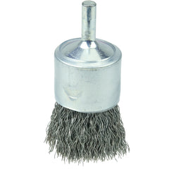 1″ Coated Cup Crimped Wire End Brush, .0104″ Steel Fill - Industrial Tool & Supply