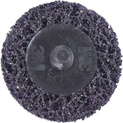 3M - 2" Extra Coarse Grade Silicon Carbide Deburring Disc - Hook & Loop Connection, Purple, 18,000 Max RPM - Industrial Tool & Supply