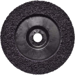 3M - 7" Extra Coarse Grade Silicon Carbide Deburring Disc - 7/8" Center Hole, Quick Change Connection, Purple, 8,600 Max RPM - Industrial Tool & Supply