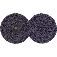 3M - 4" Extra Coarse Grade Silicon Carbide Deburring Disc - Hook & Loop Connection, Purple, 11,000 Max RPM - Industrial Tool & Supply