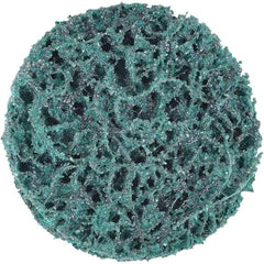 3M - 2" Extra Coarse Grade Aluminum Oxide Deburring Disc - Hook & Loop Connection, Green, 18,000 Max RPM - Industrial Tool & Supply