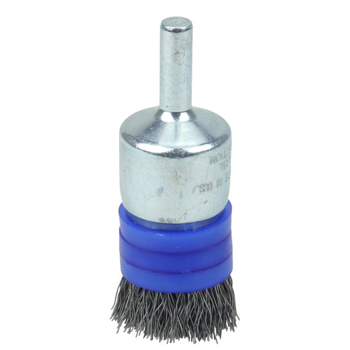 3/4″ Banded Crimped Wire End Brush, .0104″ Steel Fill - Industrial Tool & Supply