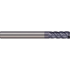Corner Radius End Mill: 0.315″ Dia, 0.6299″ LOC, 5 Flutes, Solid Carbide 38 ° Helix, nACRo Coated, Corner Radius End
