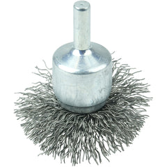 2″ Circular Flared Crimped Wire End Brush, .014″ Steel Fill - Industrial Tool & Supply