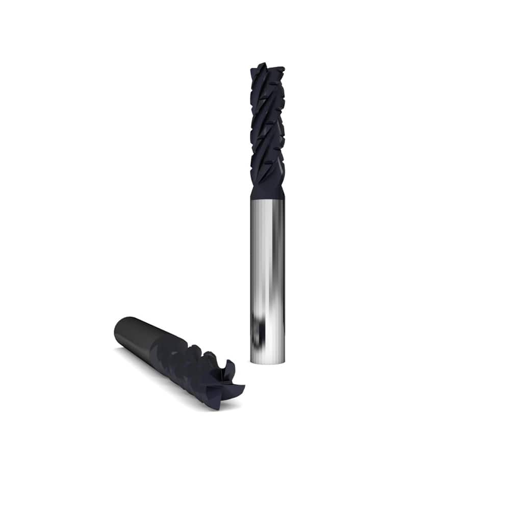 Corner Radius End Mill: 3/16″ Dia, 9/16″ LOC, 0.015″ Radius, 4 Flutes, Solid Carbide 2″ OAL, 3/16″ Shank Dia, 38 ° Helix, AlCr Coated, Corner Radius End, Series 1040