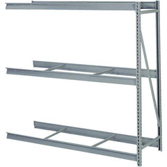 Lyon - 3 Shelf Add-On No Deck Steel Shelving - 10,000 Lb Capacity, 60" Wide x 84" High x 36" Deep, Dove Gray - Industrial Tool & Supply