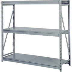 Lyon - 4 Shelf Starter Solid Steel Steel Shelving - 10,000 Lb Capacity, 72" Wide x 96" High x 36" Deep, Dove Gray - Industrial Tool & Supply