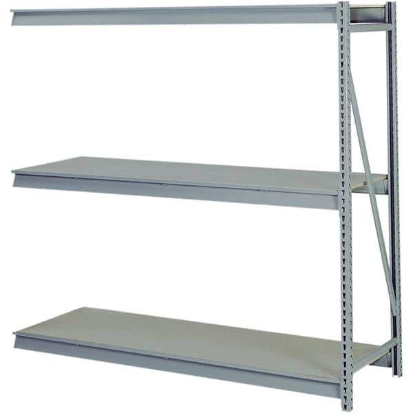 Lyon - 3 Shelf Add-On Particle Board Steel Shelving - 10,000 Lb Capacity, 60" Wide x 84" High x 36" Deep, Dove Gray - Industrial Tool & Supply