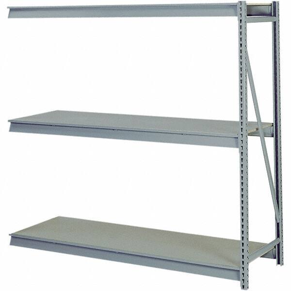 Lyon - 3 Shelf Add-On Particle Board Steel Shelving - 10,000 Lb Capacity, 72" Wide x 84" High x 36" Deep, Dove Gray - Industrial Tool & Supply