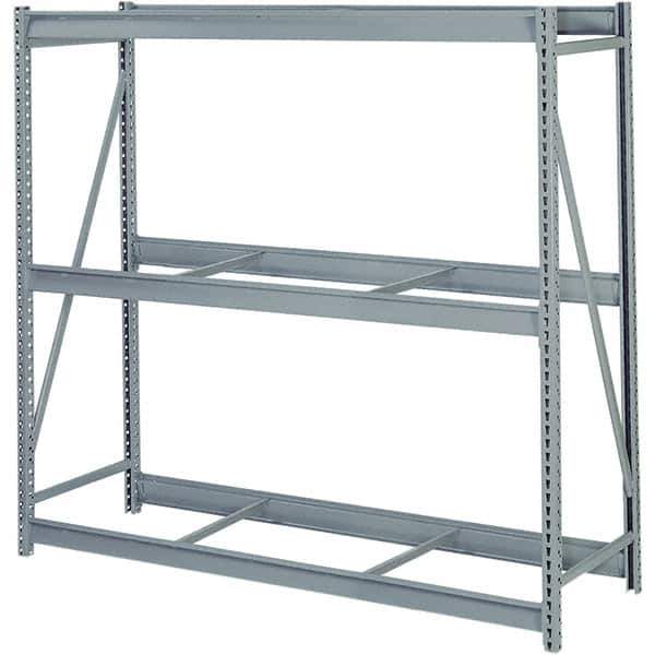 Lyon - 4 Shelf Starter No Deck Steel Shelving - 10,000 Lb Capacity, 72" Wide x 96" High x 48" Deep, Dove Gray - Industrial Tool & Supply