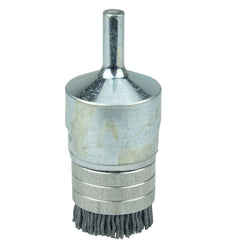 1″ Banded Nylox End Brush, .040/120SC Crimped Fill - Industrial Tool & Supply