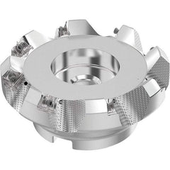 Seco - 125mm Cut Diam, 40mm Arbor Hole, 6mm Max Depth of Cut, 48° Indexable Chamfer & Angle Face Mill - 8 Inserts, SN.. Insert, Right Hand Cut, 8 Flutes, Through Coolant, Series R220.54 - Industrial Tool & Supply
