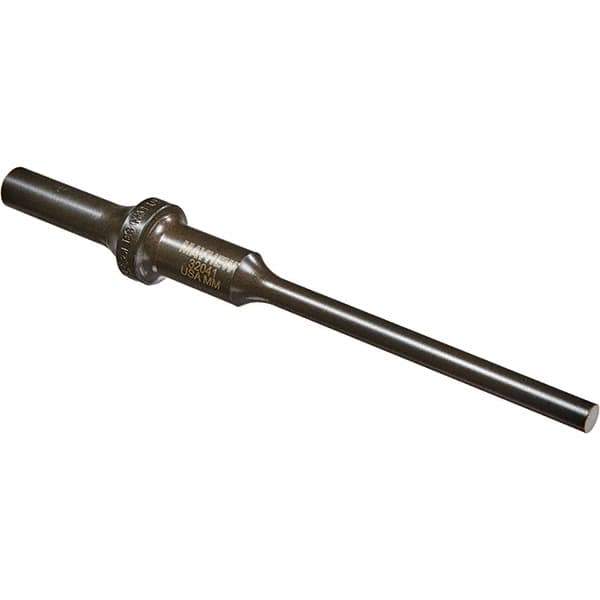 Mayhew - 1/4" Head Width, 6" OAL, Roll Pin Punch - Round Drive, Round Shank, Steel - Industrial Tool & Supply