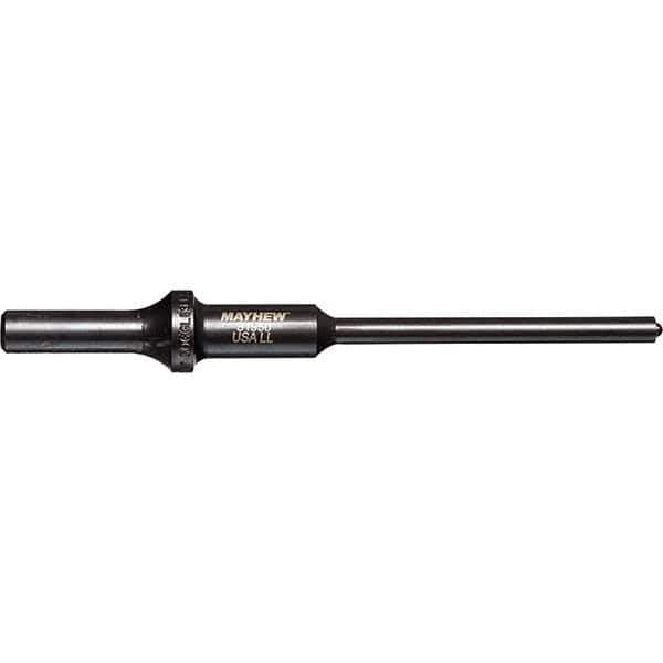 Mayhew - 1/4" Head Width, 6" OAL, Roll Pin Punch - Round Drive, Round Shank, Steel - Industrial Tool & Supply