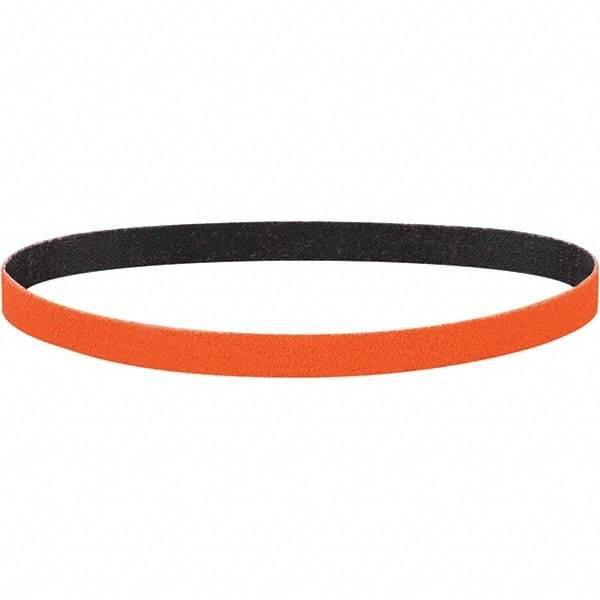 Dynabrade - 3/4" Wide x 20-1/2" OAL, 80 Grit, Ceramic Abrasive Belt - Ceramic, Coated, Y Weighted Cloth Backing, Wet/Dry - Industrial Tool & Supply