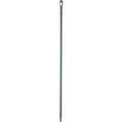 Vikan - 59 x 1-1/4" Polypropylene Squeegee Handle - European Threaded Connection, Gray - Industrial Tool & Supply