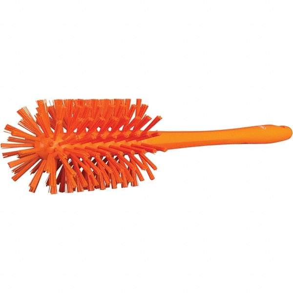 Vikan - 3-1/2" Diam Polyester Bottle Brush - 16-7/8" OAL, 6-1/4" Head Length, Polypropylene Handle - Industrial Tool & Supply