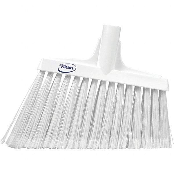 Vikan - 11-1/2" Wide, White Polyester Bristles, Angled Broom - Flagged, Water Resistant - Industrial Tool & Supply