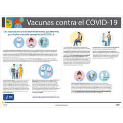 NMC - Training & Safety Awareness Posters; Subject: General Safety & Accident Prevention ; Training Program Title: Protect from COVID-19; COVID-19 Vaccination Awareness ; Message: VACUNAS CONTRA EL COVID-19. LAS VACUNAS SON UNA DE LAS HERRAMIENTAS QUE TE - Exact Industrial Supply