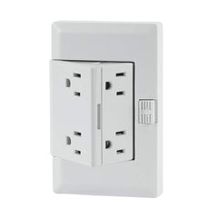 The OUTlet - Straight Blade Receptacles; Receptacle Type: Duplex Receptacle ; Grade: Residential ; Color: White ; NEMA Configuration: 5-15R ; Amperage: 15 ; Voltage: 120 - Exact Industrial Supply