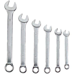 Blackhawk by Proto - 6 Piece, 3/8" to 3/4", 12 Point Combination Wrench - Inch Measurement Standard, Satin Finish, Comes in Vinyl Roll - Industrial Tool & Supply