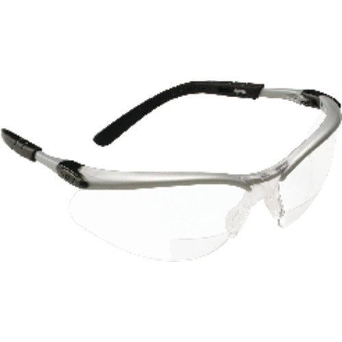 ‎3M BX Reader Protective Eyewear 11374-00000-20 Clear Lens Silver Frame +1.5 Diopter - Industrial Tool & Supply