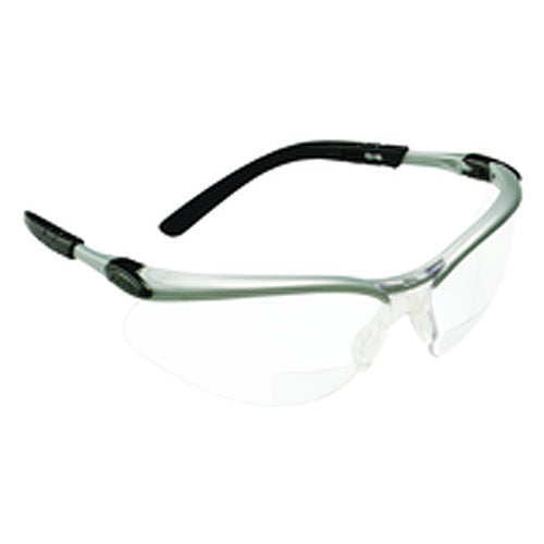 ‎3M BX Reader Protective Eyewear 11375-00000-20 Clear Lens Silver Frame +2.0 Diopter - Industrial Tool & Supply