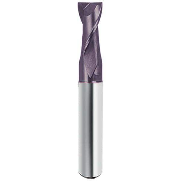 Guhring - 1/2", 1" LOC, 1/2" Shank Diam, 3" OAL, 2 Flute Solid Carbide Square End Mill - Industrial Tool & Supply