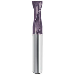 Guhring - 1/2", 1" LOC, 1/2" Shank Diam, 3" OAL, 2 Flute Solid Carbide Square End Mill - Industrial Tool & Supply