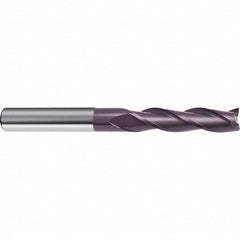 Guhring - 7/16", 2" LOC, 7/16" Shank Diam, 4" OAL, 3 Flute Solid Carbide Square End Mill - Industrial Tool & Supply