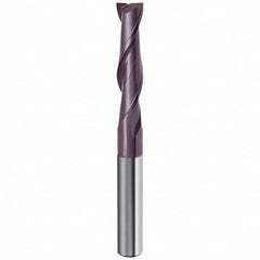 Guhring - 7/16", 2" LOC, 7/16" Shank Diam, 4" OAL, 2 Flute Solid Carbide Square End Mill - Industrial Tool & Supply