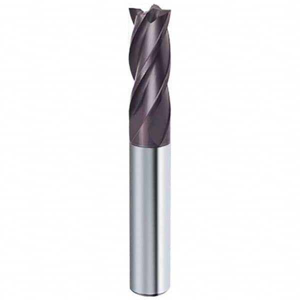 Square End Mill: 5/8'' Dia, 1-1/4'' LOC, 5/8'' Shank Dia, 3-1/2'' OAL, 4 Flutes, Solid Carbide Single End, FIREX Finish, Helical Flute, Centercutting, RH Cut, RH Flute, Series 19956