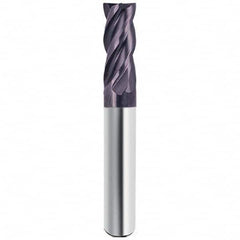 Guhring - 1/2", 1" LOC, 1/2" Shank Diam, 3" OAL, 4 Flute Solid Carbide Square End Mill - Industrial Tool & Supply