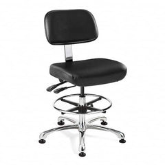 Bevco - 21-1/2 to 31-1/2" High Clean Room Swivel Chair - Industrial Tool & Supply