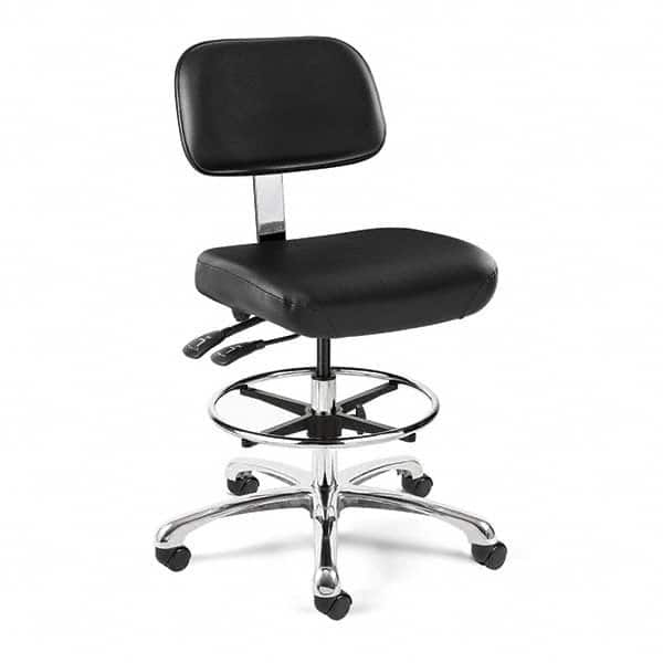 Bevco - 22-1/2 to 32-1/2" High Clean Room Swivel Chair - Industrial Tool & Supply