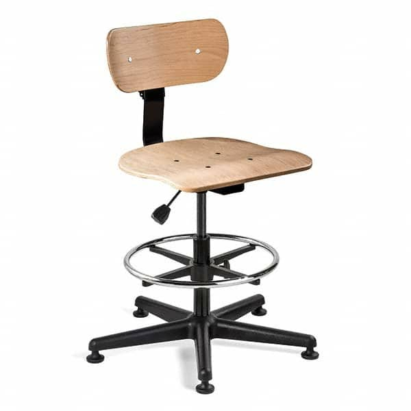 Bevco - 21 to 31" High Adjustable Height Swivel Stool - Industrial Tool & Supply