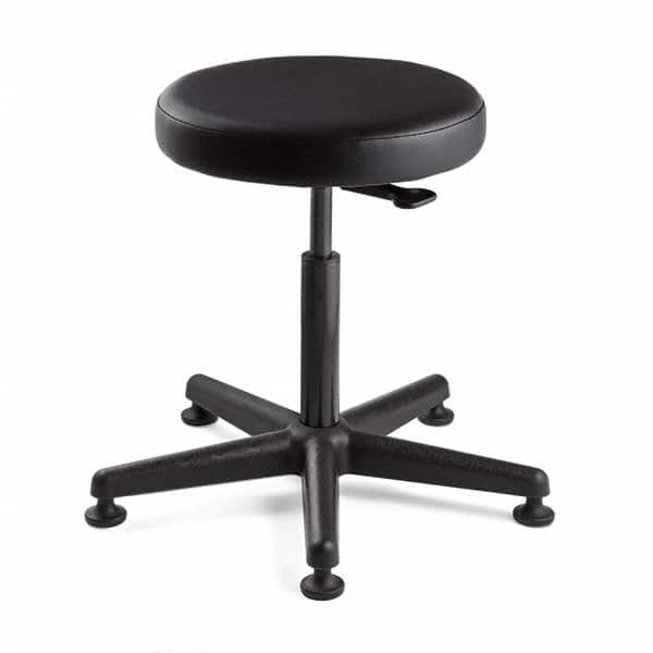 Bevco - Swivel & Adjustable Stools Type: Adjustable Backless Stool Base Type: Nylon - Industrial Tool & Supply
