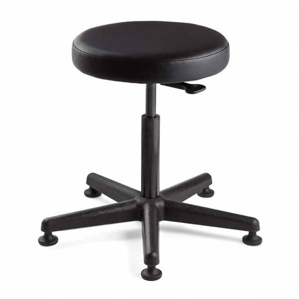 Bevco - Swivel & Adjustable Stools Type: Adjustable Backless Stool Base Type: Nylon - Industrial Tool & Supply