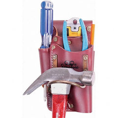 Tool Pouches & Holsters; Holder Type: Holder; Tool Type: Hammer; Material: Leather; Color: Brown; Number of Pockets: 4; Depth (Inch): 2-3/4; Number of Pieces: 1; Specific Material: Premium Heavy-Duty Top Grain Leather; Additional Information: Limited Life