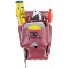 Tool Pouches & Holsters; Holder Type: Holder; Tool Type: Tape Measure; Material: Leather; Color: Brown; Number of Pockets: 4; Compatible Belt Width: 3 in; Features: Heavy-Duty; Depth (Inch): 4-1/2; Number of Pieces: 1; Specific Material: Premium Heavy-Dut